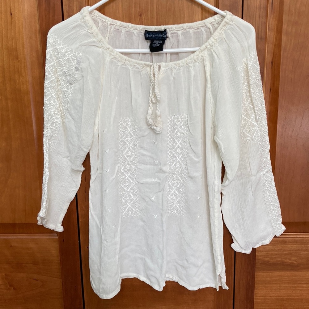 Bohemian Cafe flowy top. Size M